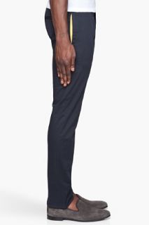 Dsquared2 Navy And Yellow Contrast Tennis Trousers for men