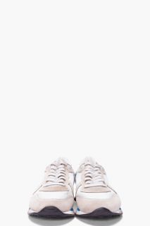 Golden Goose Silver Suede Trim Runners for women