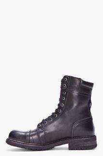 Diesel Black Cassidy Military Boots for men