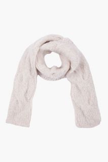 Ann Demeulemeester Ivory Oversize Alpaca Knit Scarf for men