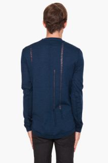 Edun Dropped Needle V neck for men