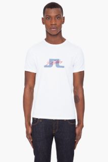 J. Lindeberg White Colby Signature T shirt for men