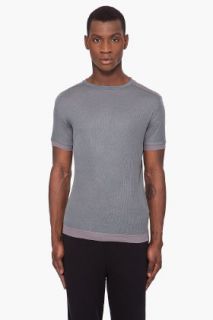 SLVR Grey Fabric Mix T shirt for men