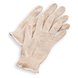 Sperian SK17A PC Knit Glove, L, Poly/Cotton, Natural, PR