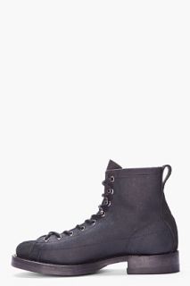 Yuketen Black Tumbled Leather Paul Boots for men