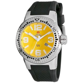 Swiss Precimax Mens Titan Yellow Dial Watch