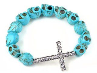 Side Ways Turquoise Skull Beads DIY Sideways Cross
