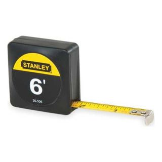 Stanley 30 506 Measuring Tape, 6 Ft x 1/2 In, In/Ft
