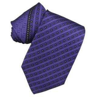 Versace Mens Purple Striped Tie