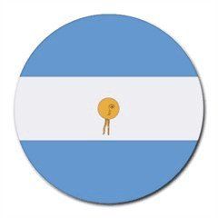 Argentina Flag Round Mouse Pad