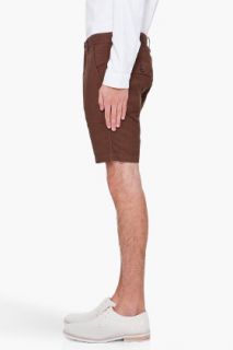 Theory Brown Nealson Shorts for men