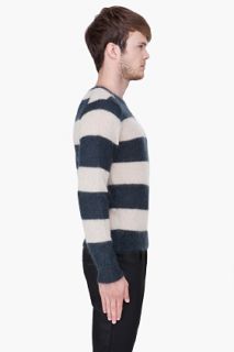 Marc By Marc Jacobs Charcoal Striped Mohair Sweater for men