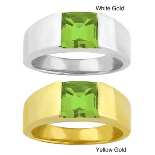 10k Gold Peridot Bold Contemporary Ring