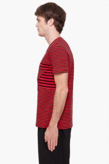 JUUN.J Red Striped T shirt for men