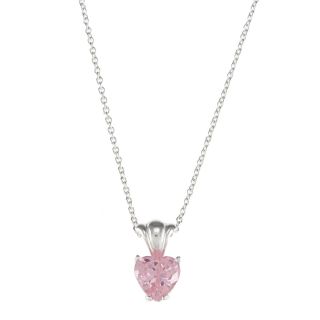 Disney Sterling Silver Pink CZ Princess Heart Pendant Today $28.49
