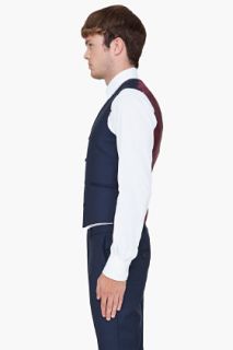 J. Lindeberg Navy Dressed Wool Swinton Vest for men