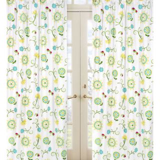 Turquoise and Lime Floral 84 inch Curtain Panel Pair Today $54.99