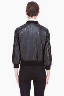 Marc By Marc Jacobs Black Gia Dot Leather Jacket for women