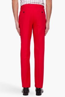 Lanvin Red Straight Leg Trousers for men