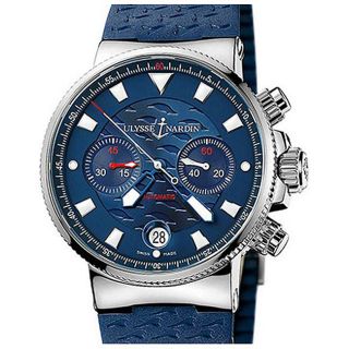 Ulysse Nardin Mens Marine Blue Seal Chronograph Watch