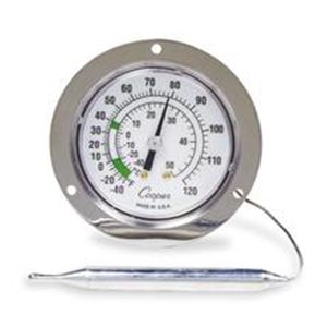 Cooper 7112 02 Analog Panel Mt Thermometer,  40 to 120F