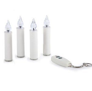 Remote Controlled Battery Mini Drip LED Taper Candles Set