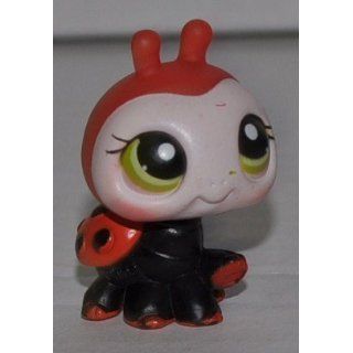 Ladybug #221 (Black/Red, White Face, Green Eyes) Littlest