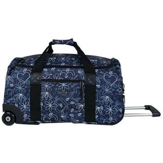 World Blue Flowers / Hearts Carry on Rolling Duffel Today $49.99 5