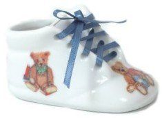 Personalized Porcelain Baby Shoe Keepsake   Bright Bears