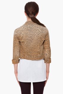 Current/Elliott Leopard Print Snap Jacket for women