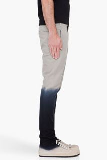 Ann Demeulemeester Taupe Dip Dyed Trousers for men