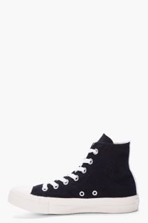 Comme Des Garçons Play  High top Black Canvas Converse Sneakers for women
