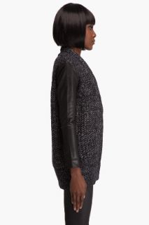 Alexander Wang Leather Sleeve Cardigan for men