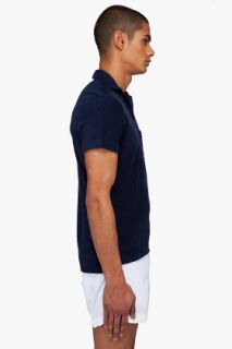 Orlebar Brown White Terry Towelling Polo for men