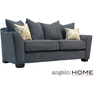 Rosalie Blue Grey Microfiber Sofa Set