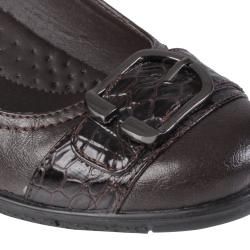 Journee Collection Womens Liz 1 Buckle Detail Almond Toe Loafer