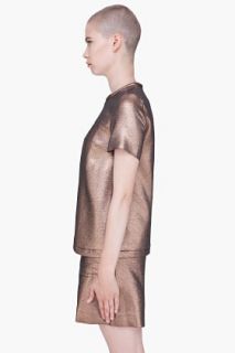 Marc By Marc Jacobs Bronze Lamé Verushka T shirt for women