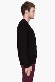 Paul Smith Jeans Black Knitted Wool Cardigan for men