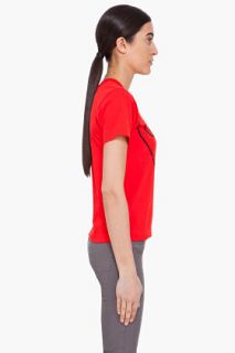 Comme Des Garçons Play  Red Heart Outline T shirt for women
