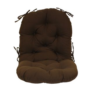 Rattan Coil Base Swivel Rocker Chair with Cushion