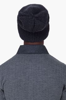 KRISVANASSCHE Large Charcoal Wool Beanie for men