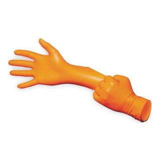 High Five N483 Disposable Gloves, Nitrile, L, Orange, PK100