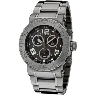 Invicta Mens Reserve Gunmetal Stainless Steel Chronograph Watch