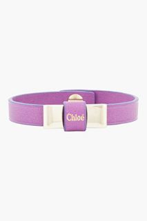 Chloe Purple Brass Bow Lily Bracelet for women