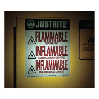 Justrite 893003 Flammable Safety Cabinet, 30 Gal., Gray
