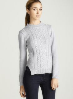Vivienne Tam Long Sleeved Cable Knit Sweater