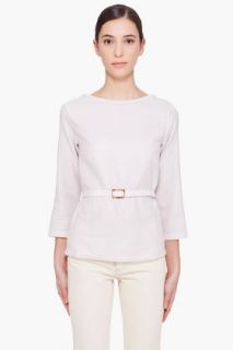 A.P.C. Ivory Tone Mariniere Belted Blouse for women