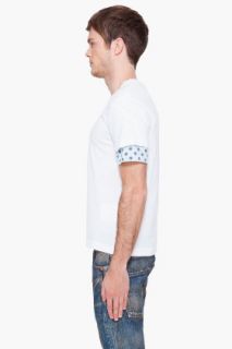 Comme Des Garçons Shirt Blue Cuff Jersey T shirt for men