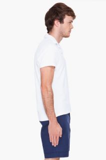 Orlebar Brown White Terry Towelling Polo for men