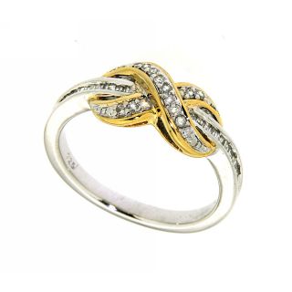 14k Gold over Silver 1/4ct TDW Diamond Infinity Ring (H I, I2 I3) $79